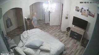 Blonde girl masturbates while watching porn