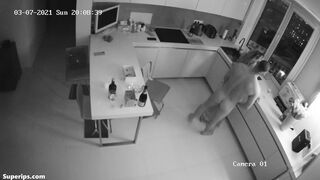German man fucks his girlfriend in the kitchen