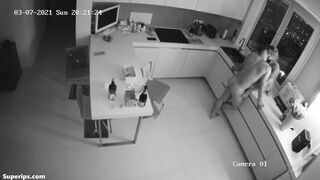 German man fucks his girlfriend in the kitchen