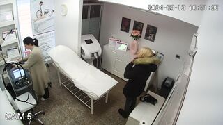 Extreme laser hair removal for naughty naked blonde student girl in Slovenia