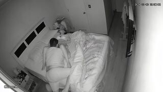 Sweet Ukrainian brunette mother wets the bed while fucking hidden IP cam
