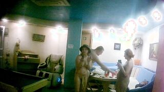 Swinger party with my wife in Russian sauna
