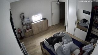 Beautiful Portuguese dirty couple fuck before going to sleep recording