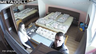 My Russian parents having sex hard in their bed hidden IP camera
