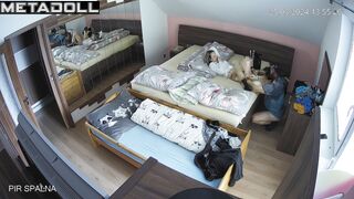 My Russian parents having sex hard in their bed hidden IP camera