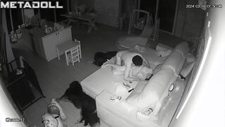 French young couple fucking hard on the sofa