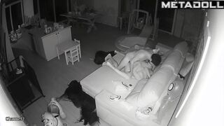 French young couple fucking hard on the sofa