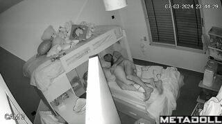 Blonde wife gets fucked in the daughter's room