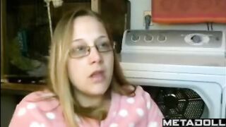 American nerdy girl masturbates to orgasm