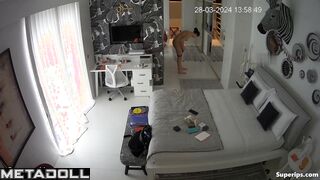German college girl is naked in her room