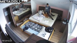 Beautiful Israeli dirty couple fuck in their bedroom spy cam record