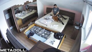 Beautiful Israeli dirty couple fuck in their bedroom spy cam record