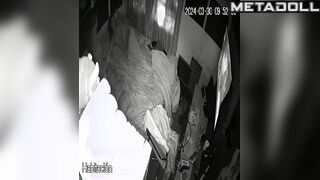 Beautiful dirty couple fuck in their bed wildly live