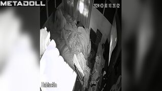 Beautiful dirty couple fuck in their bed wildly live