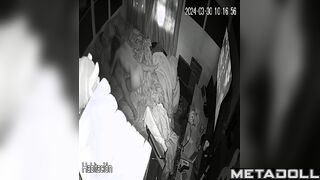 Beautiful dirty couple fuck in their bed wildly live