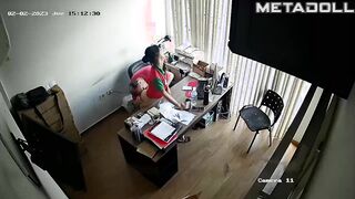 Amateur Polish couple having sex in the office