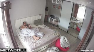 Gorgeous petite mom rides her husband