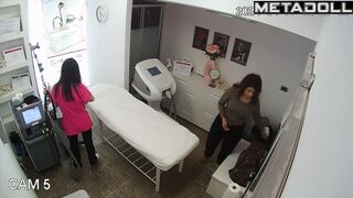 Swiss perverse brunette slave squirts during hair removal