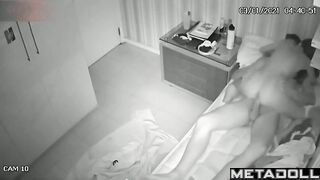 French college couple fucks in their bed