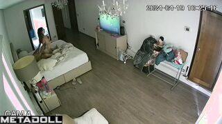 Real amateur Swiss couple fuck in their bedroom hidden camera