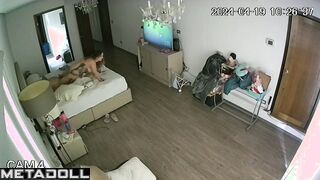 Real amateur Swiss couple fuck in their bedroom hidden camera