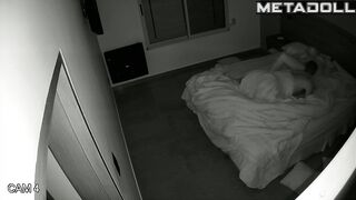 Amazing Italian newly married couple fuck in their messy room voyeur cam