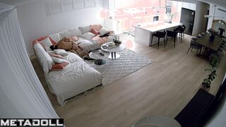 Georgeouse Belgian brunette MILF fucks with her boss spy cam record