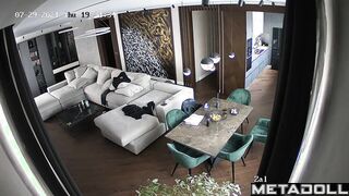 Rich mature British couple fucks on the couch