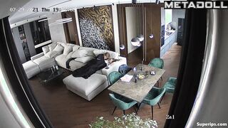 Rich mature British couple fucks on the couch