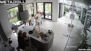 Rich American couple fucks in their kitchen