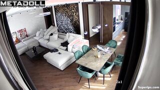 Gorgeous European girl gets fucked on the couch