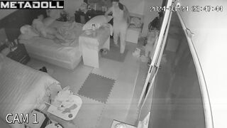 Real Thai mature couple fuck on the couch real spy cam