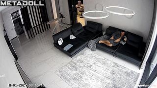 European woman gives a blowjob to her husband