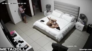Big ass brunette woman rides her husband