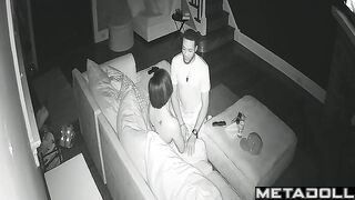 Black married couple fucks on the couch