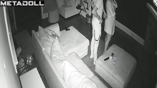 Black married couple fucks on the couch