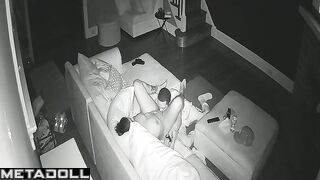 Black married couple fucks on the couch