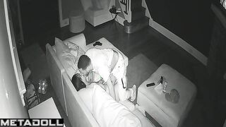 Black married couple fucks on the couch