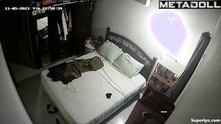 Naked blonde Latina girl watching porn