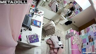 British college girl is changing clothes