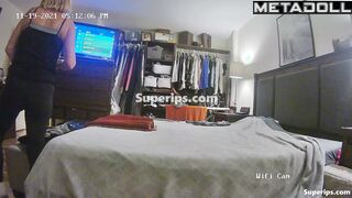 Teenage girl changes clothes in her mom’s room