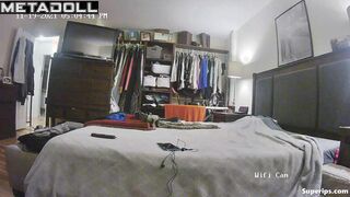 Teenage girl changes clothes in her mom’s room