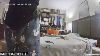 Teenage girl changes clothes in her mom’s room