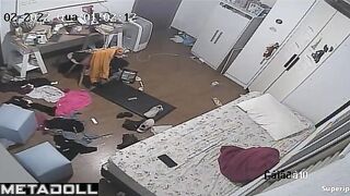 Naughty naked teenage girl watching porn
