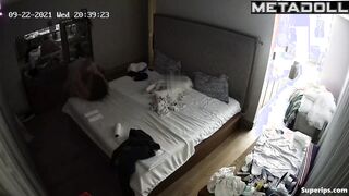 Mature French parents fuck in their bed