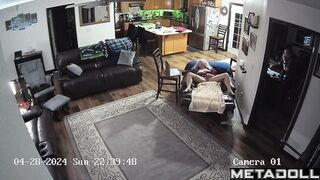 Naughty old couple fuck on the couch