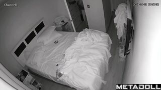 Big tits British brunette Gogo dancer changes her dirty panties in her room