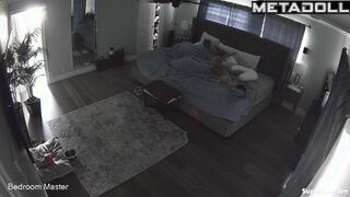 Pregnant girl rides her old husband