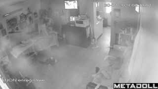 French parents fuck in their messy room spy cam