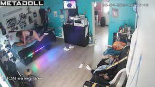 Canadian young lovers fuck in their bed wildly live